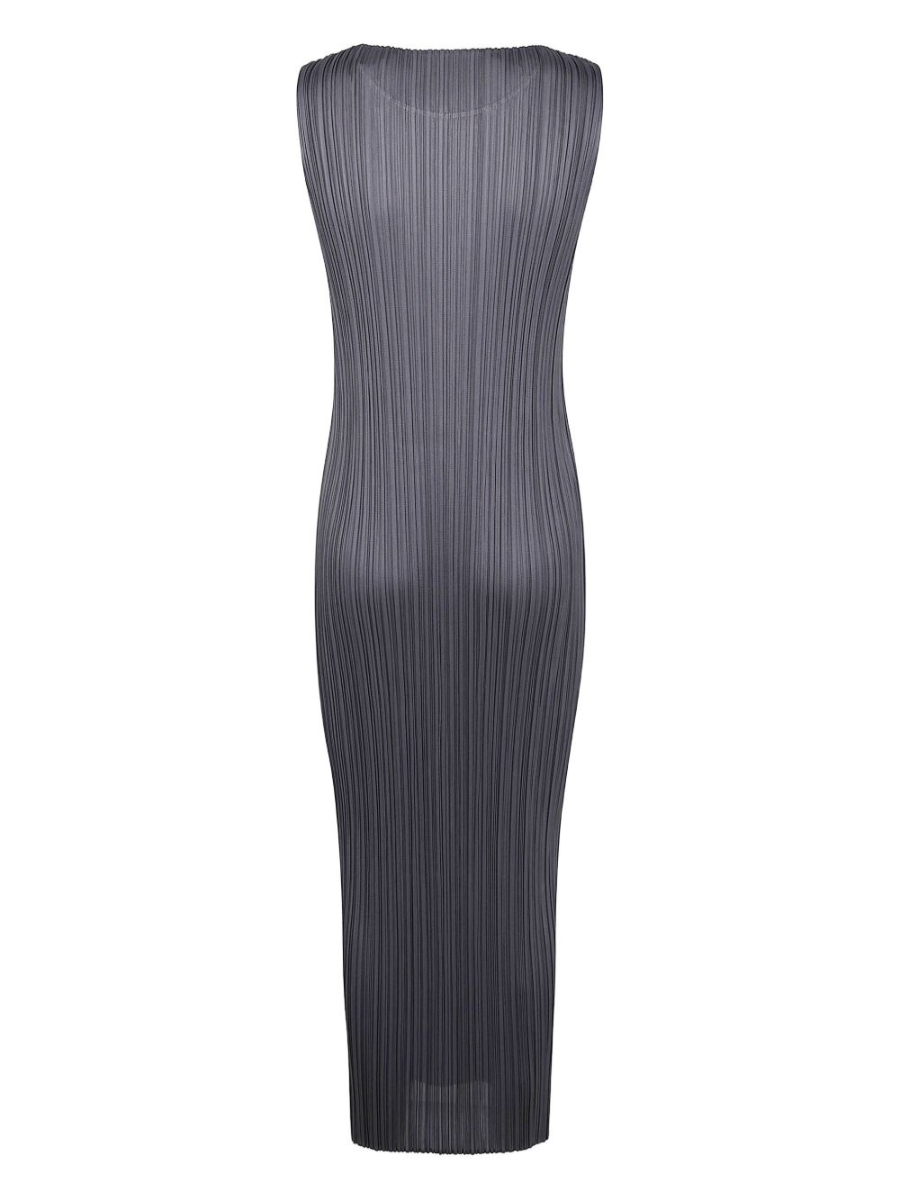 plissé-effect dress - 2