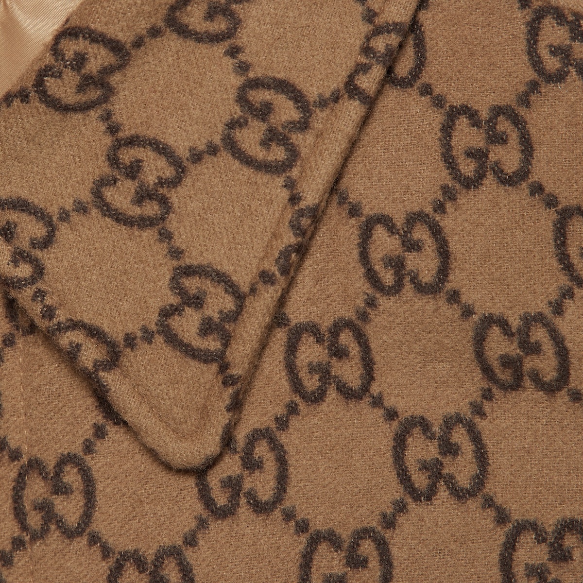 GG wool flannel padded overshirt - 4