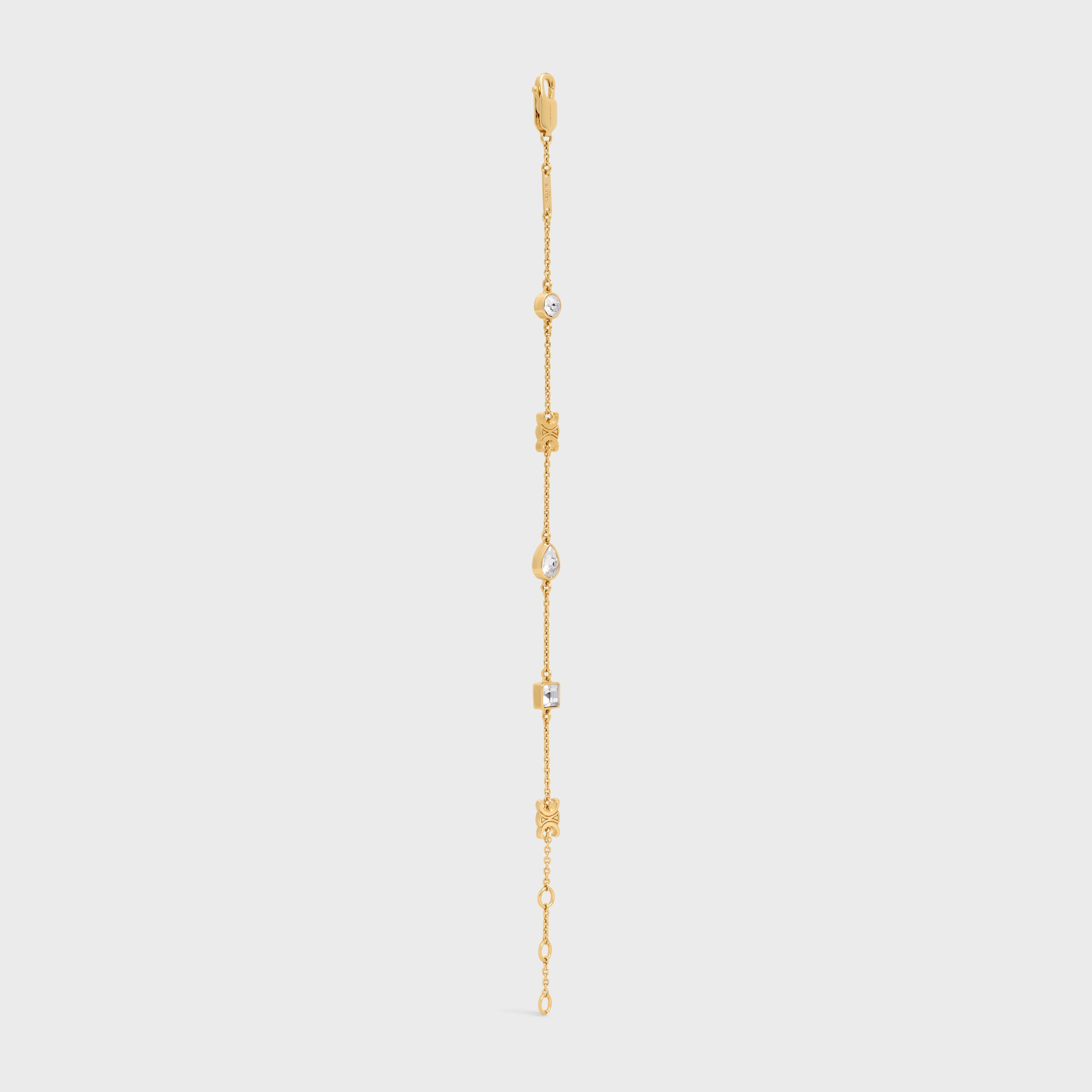 Triomphe Twinkle Bracelet in Strass and Brass with Gold Finish - 2
