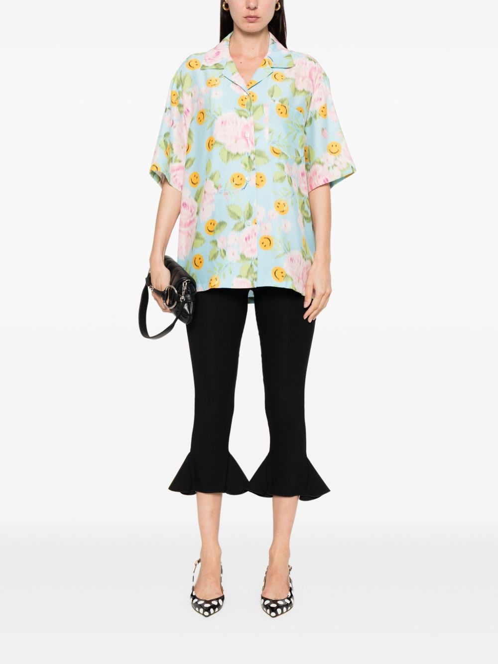 x Smiley silk shirt - 2