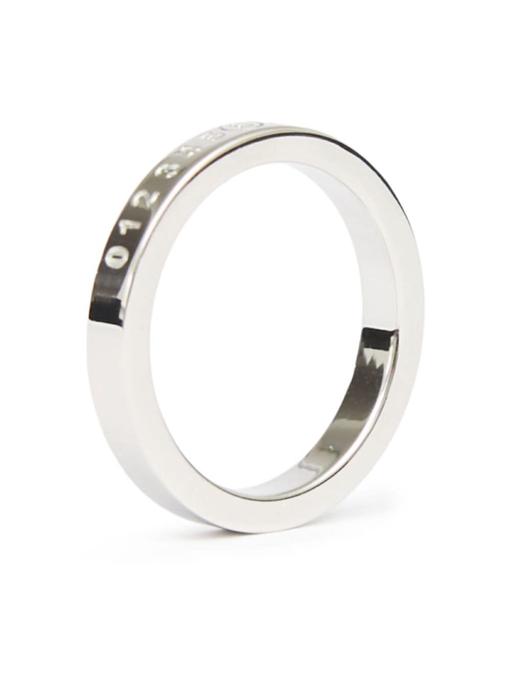 Numeric engraved polished ring - 2