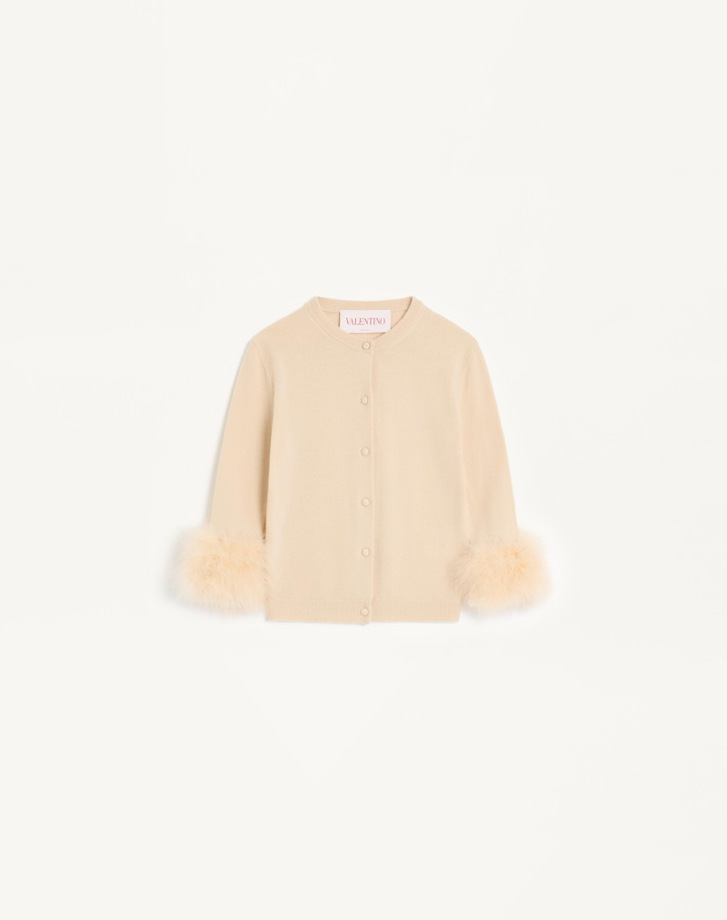 CARDIGAN WITH FEATHERS 1