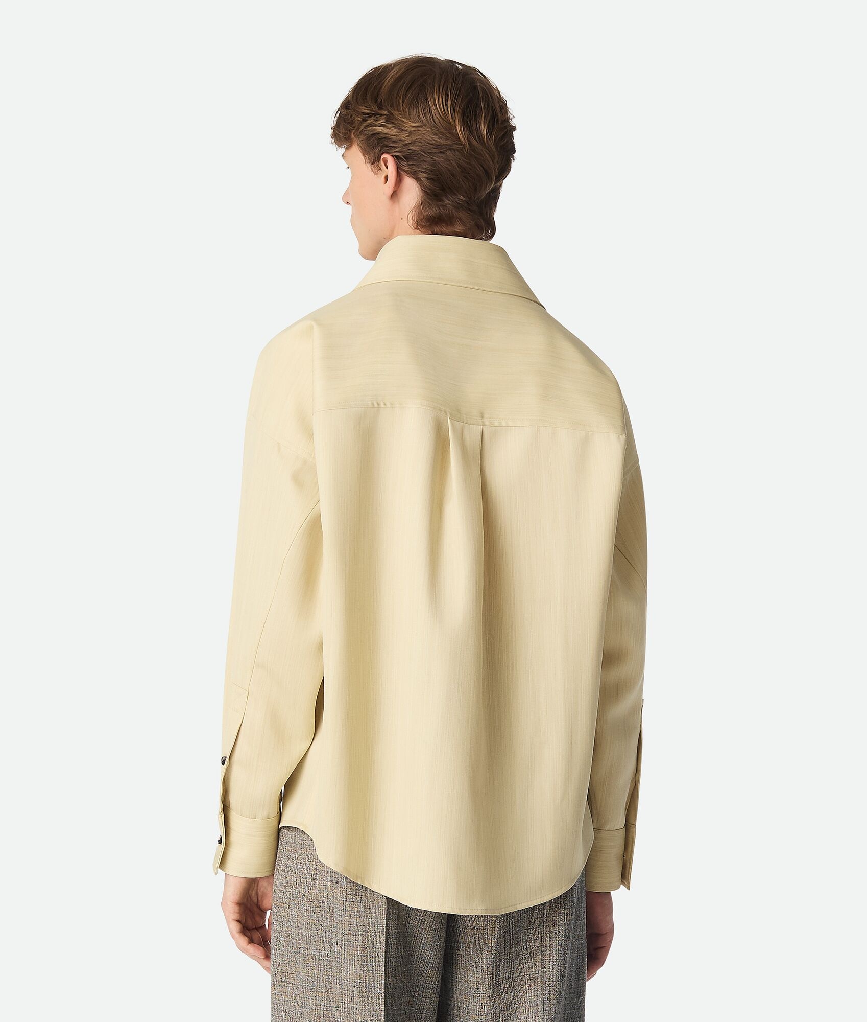 Wool Subtle Chevron Shirt - 3