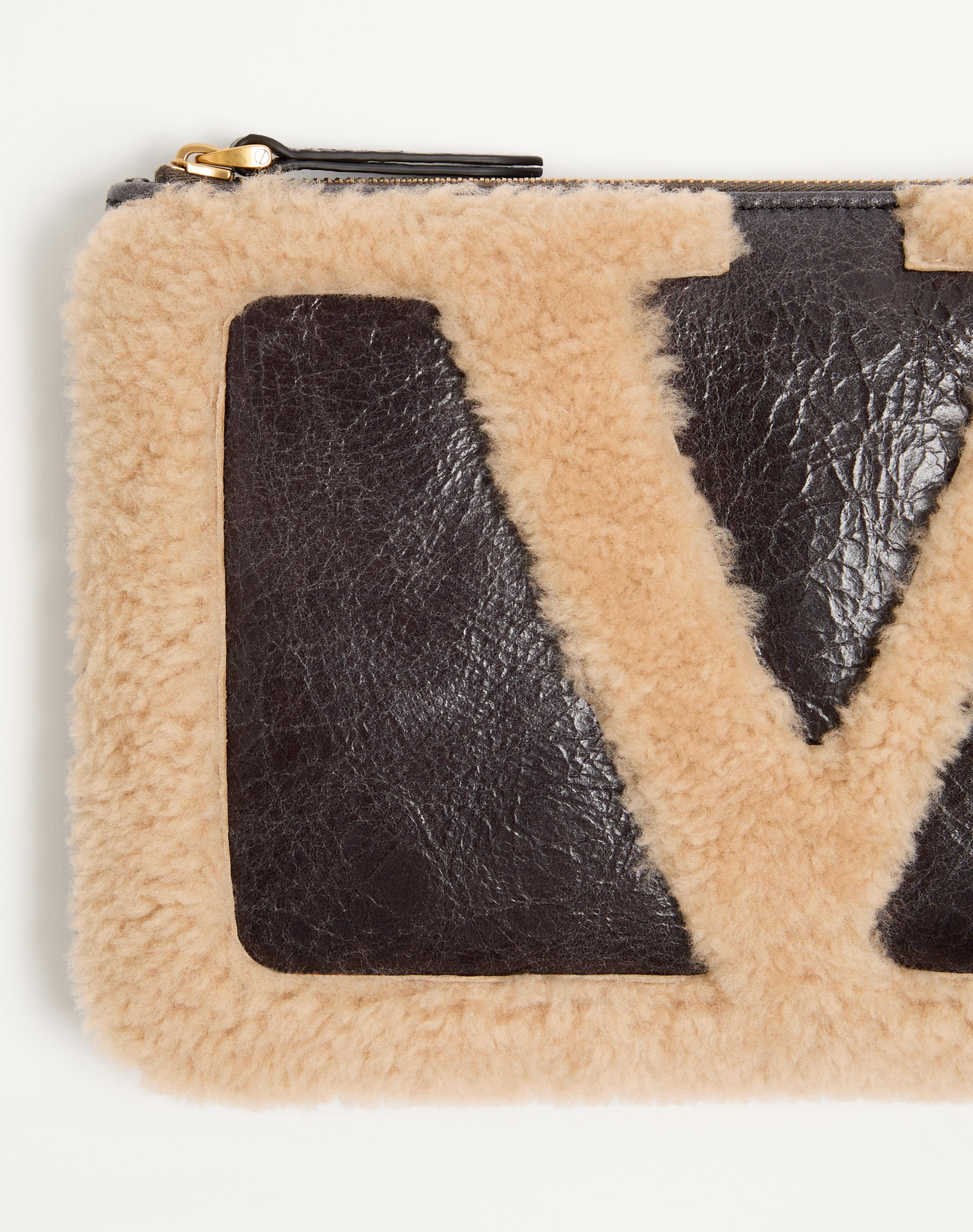 VALENTINO GARAVANI VIVA SUPERSTAR SHEEPSKIN CLUTCH - 6