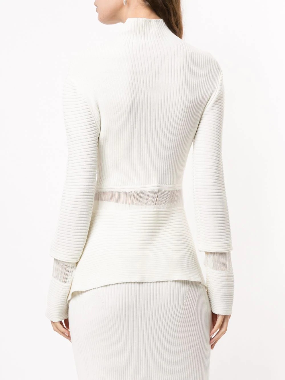 mock neck ribbed jumper - 4