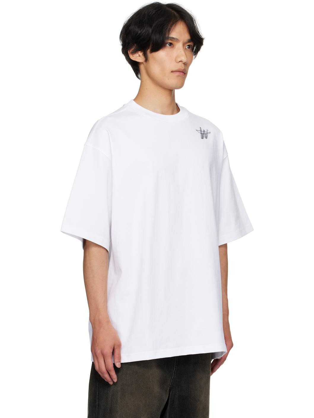 White Cotton 'WD' Logo T-shirt - 2