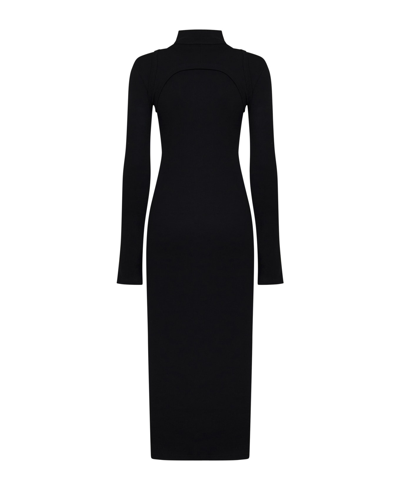 High-neck Stretch Dress - 2