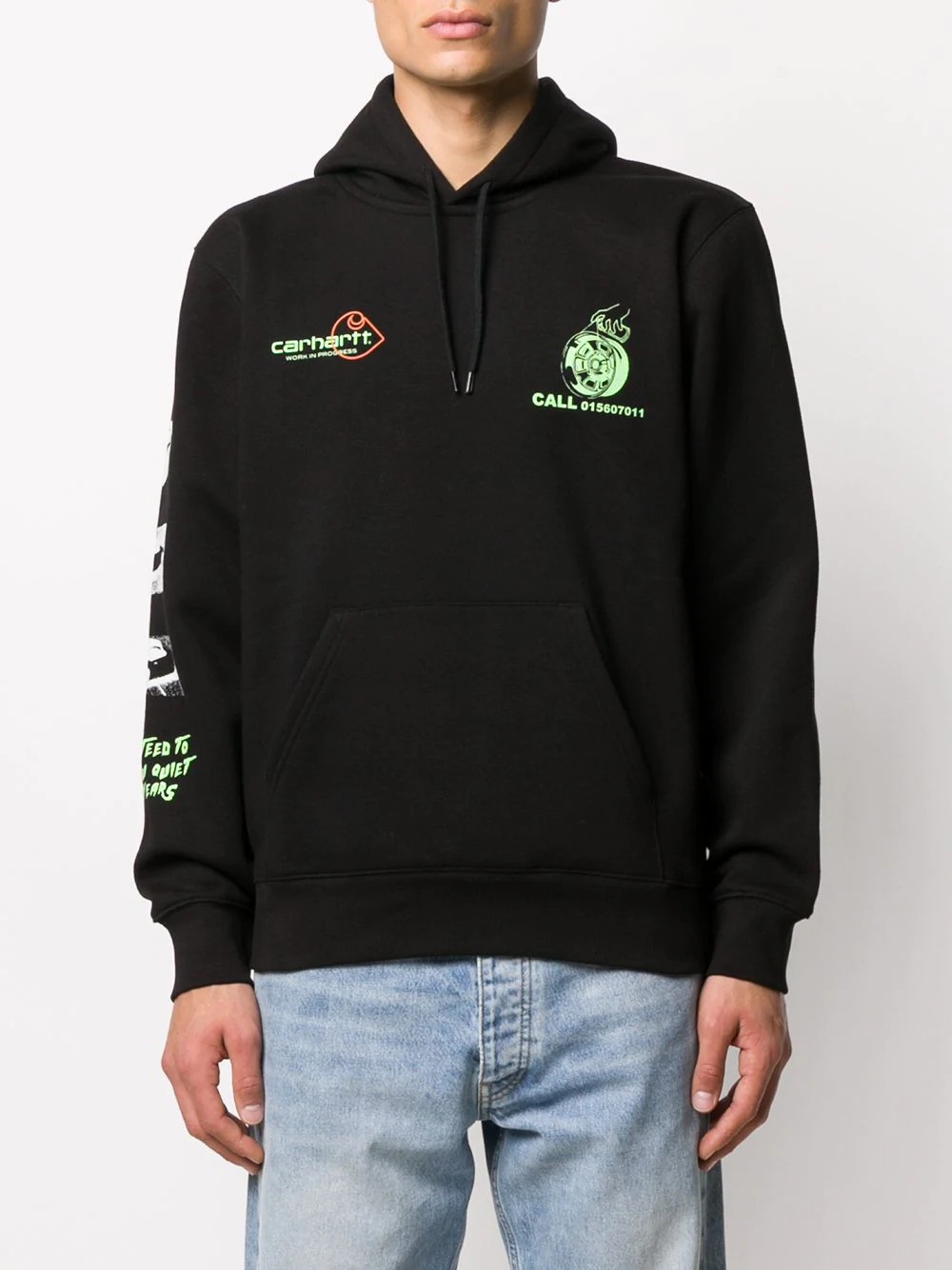 graphic print hoodie - 4