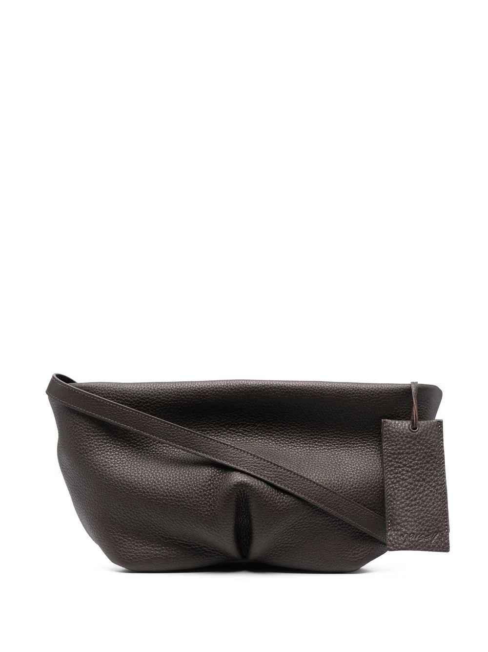 slouchy leather shoulder bag - 1