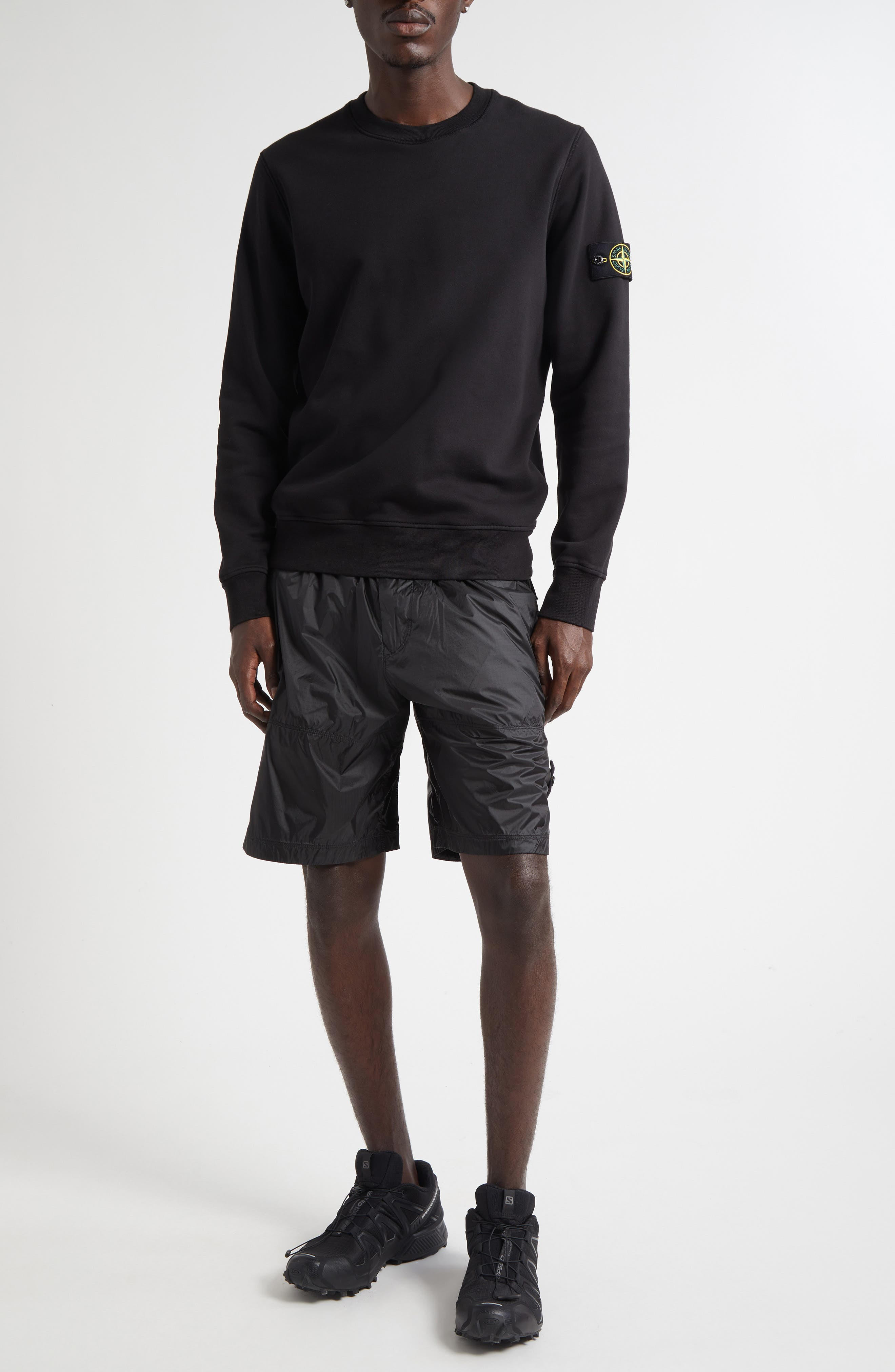 Stone Island Compass Badge Shorts in V0062 Lead Grey at Nordstrom - 2
