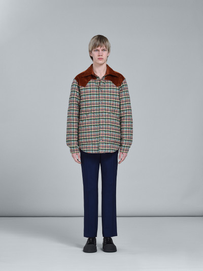 Marni REVERSIBLE CHECK COTTON FLANNEL JACKET outlook