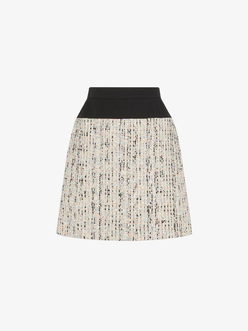 Women's Hybrid Tweed Mini Skirt in Multicolor - 1