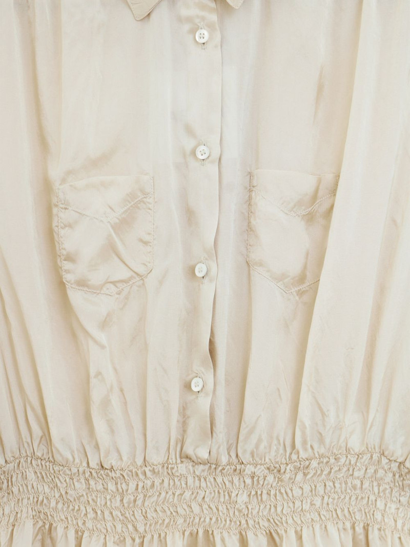 patch-pocket shirred mini dress 5