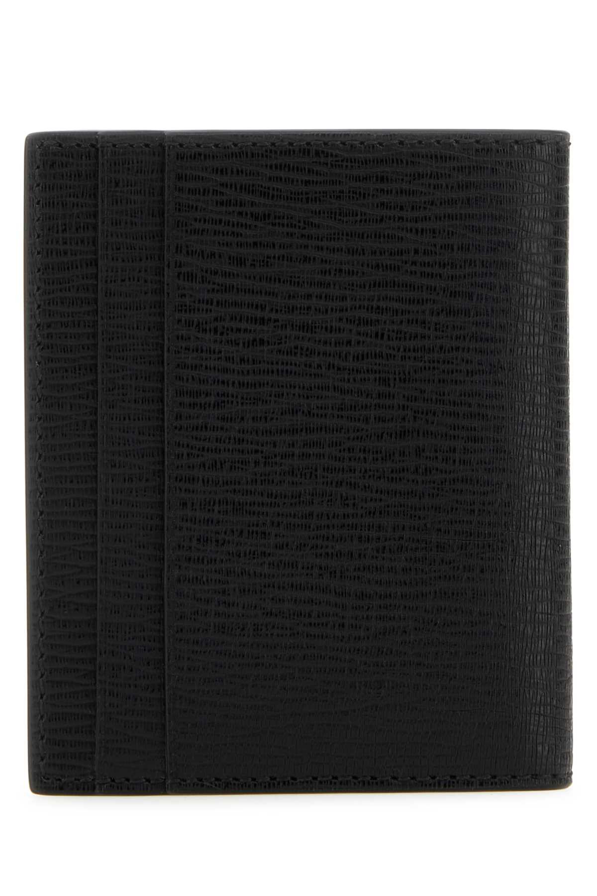 Salvatore Ferragamo Men Black Leather Card Holder - 3