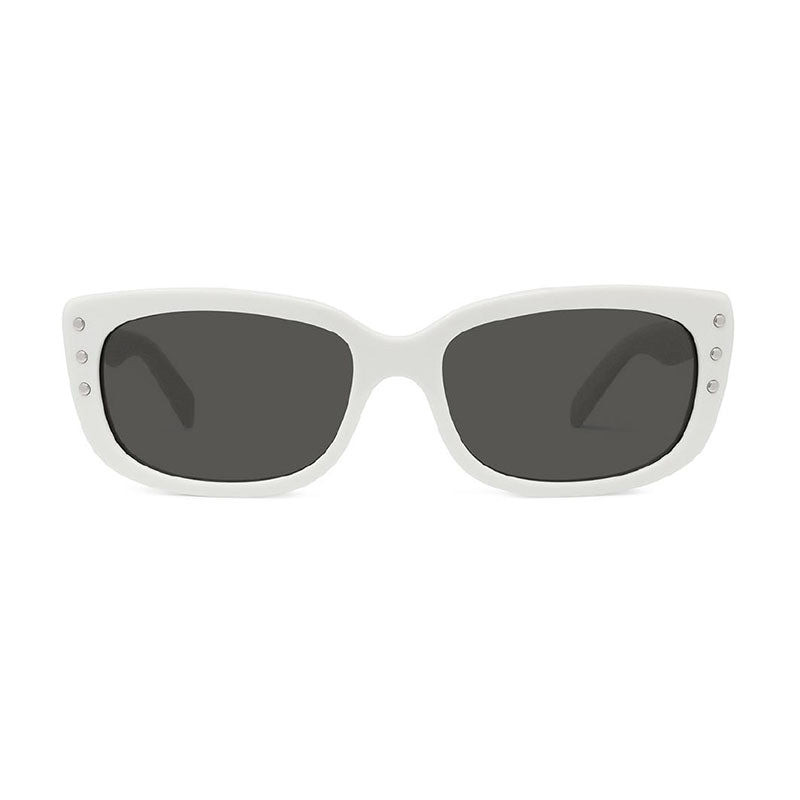 Celine CL40072I25N Oval Full Rim Sunglasses — White 1