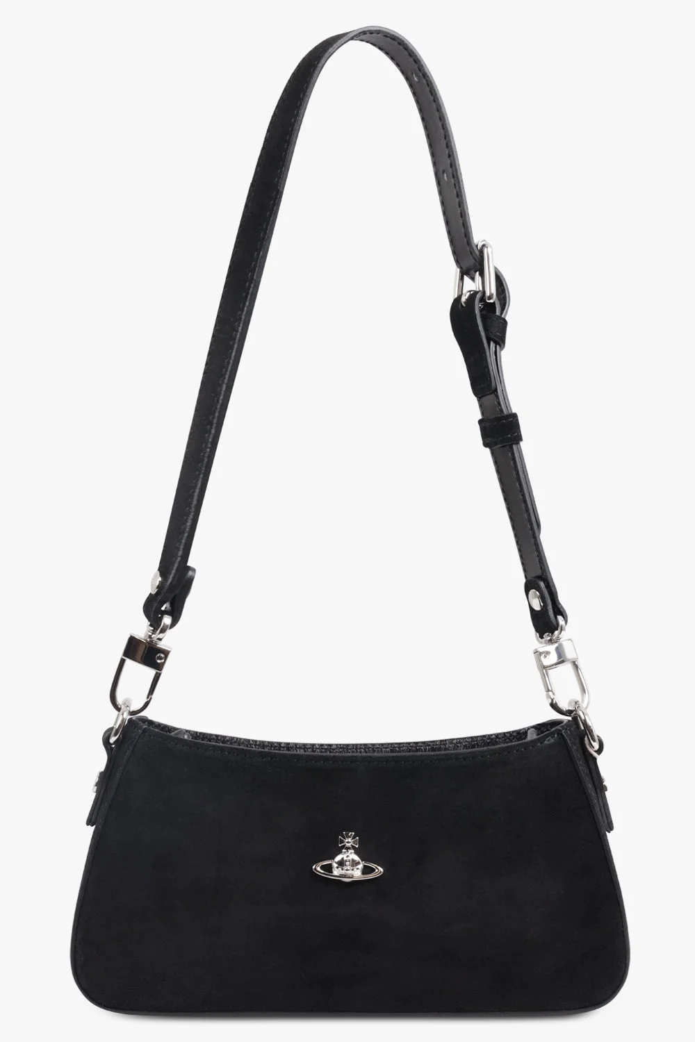 TASHA SUEDE SHOULDER BAG | BLACK - 1