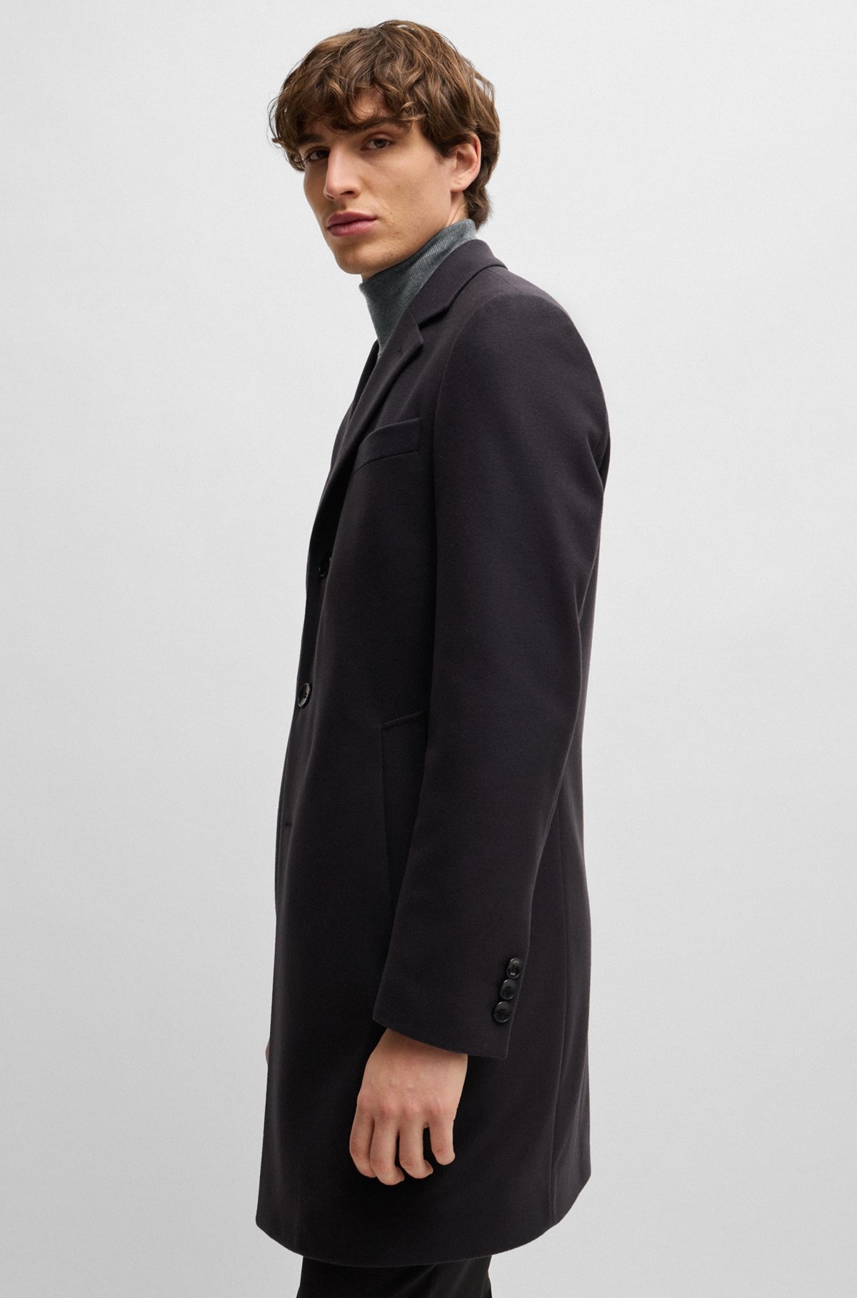 SLIM-FIT COAT IN A VIRGIN-WOOL BLEND - 7
