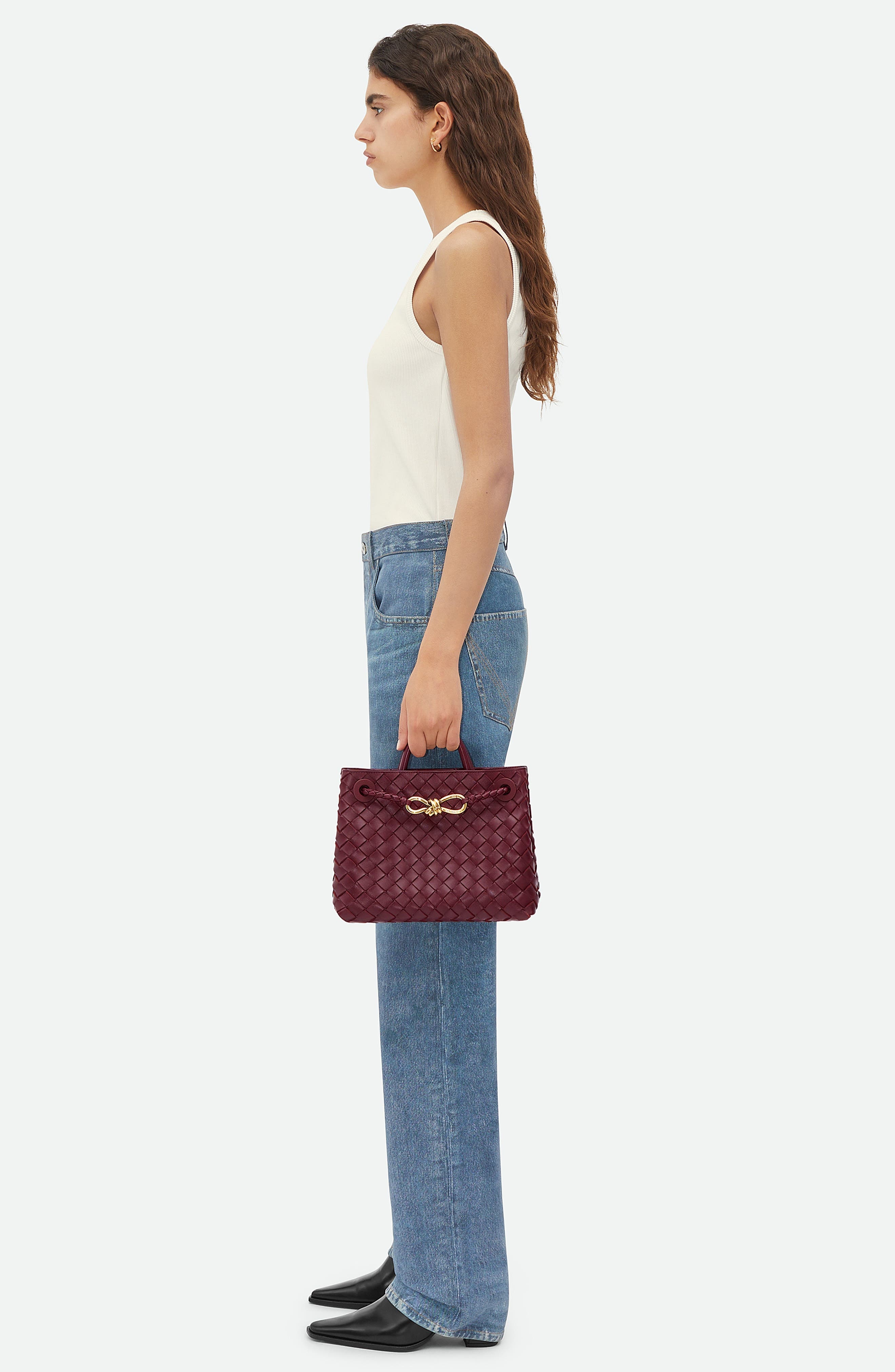 Bottega Veneta Small Andiamo Intrecciato Shoulder Bag in 2273 Baro-M Brass-Baro at Nordstrom - 9