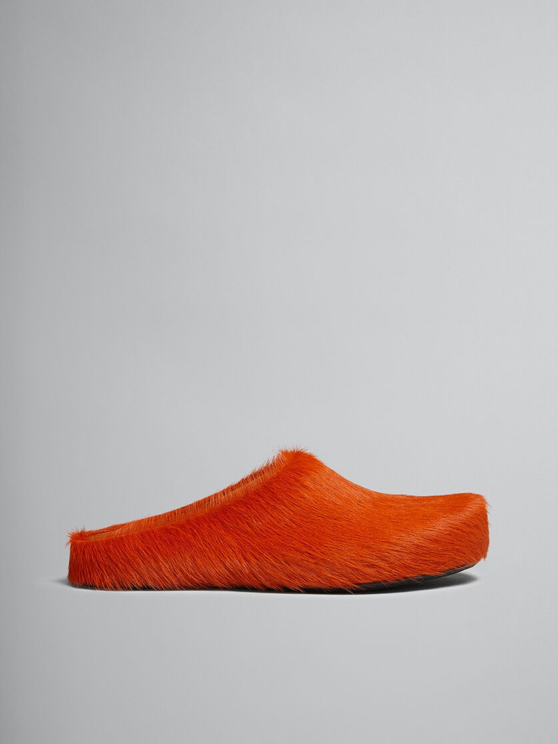 ORANGE LONG HAIRCALFSKIN FUSSBETT 안전 - 1