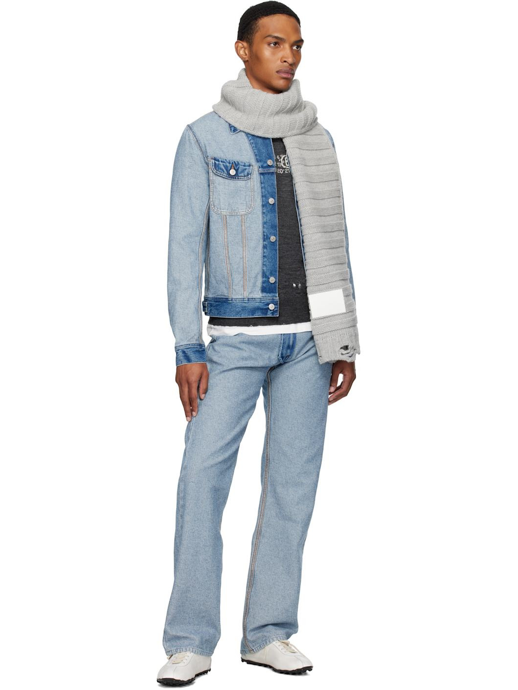 Gray Wool Scarf - 3