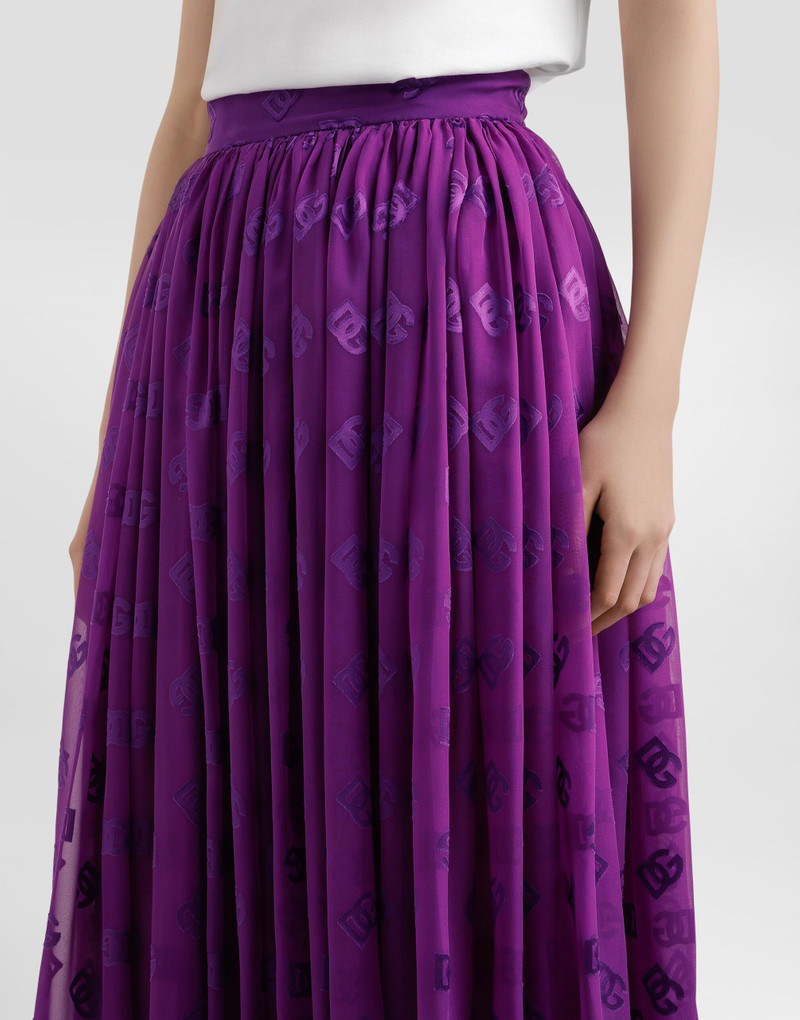 Devoré satin jacquard skirt 4