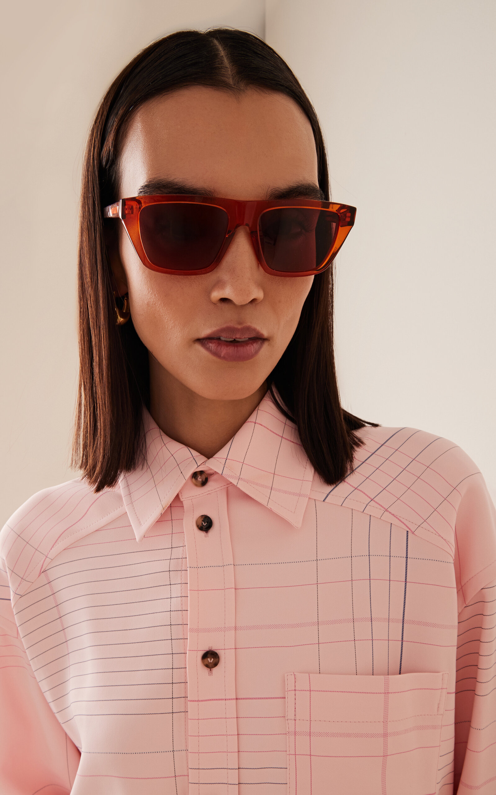 Square-Frame Acetate Sunglasses orange - 2