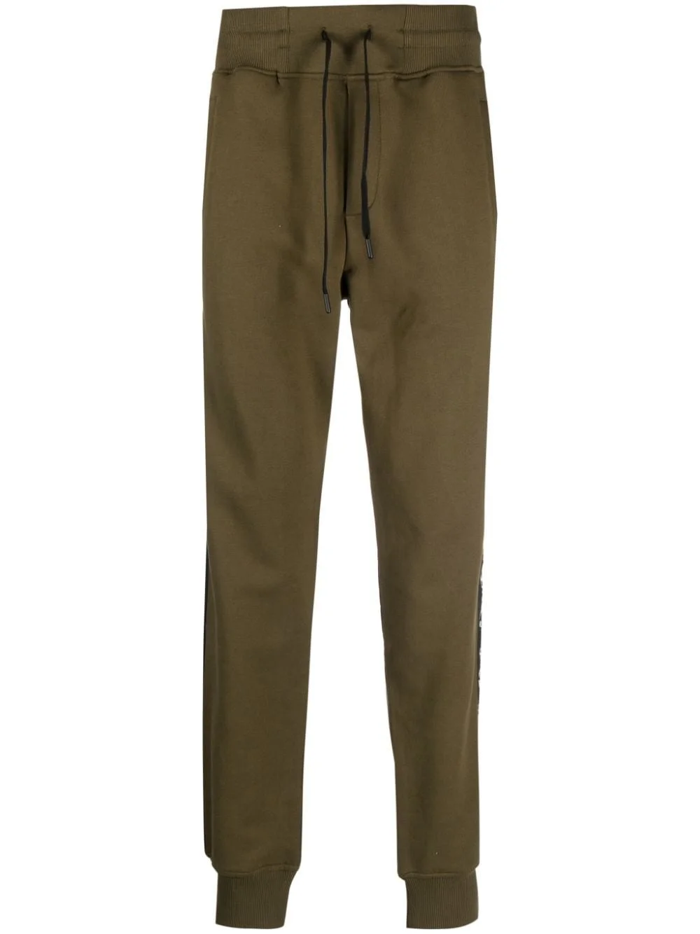logo-tape detail cotton track pants - 1