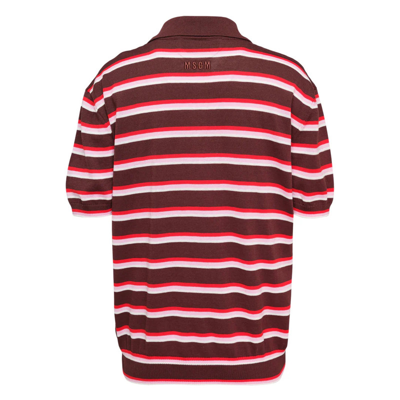 MSGM Striped Polo Sweater outlook