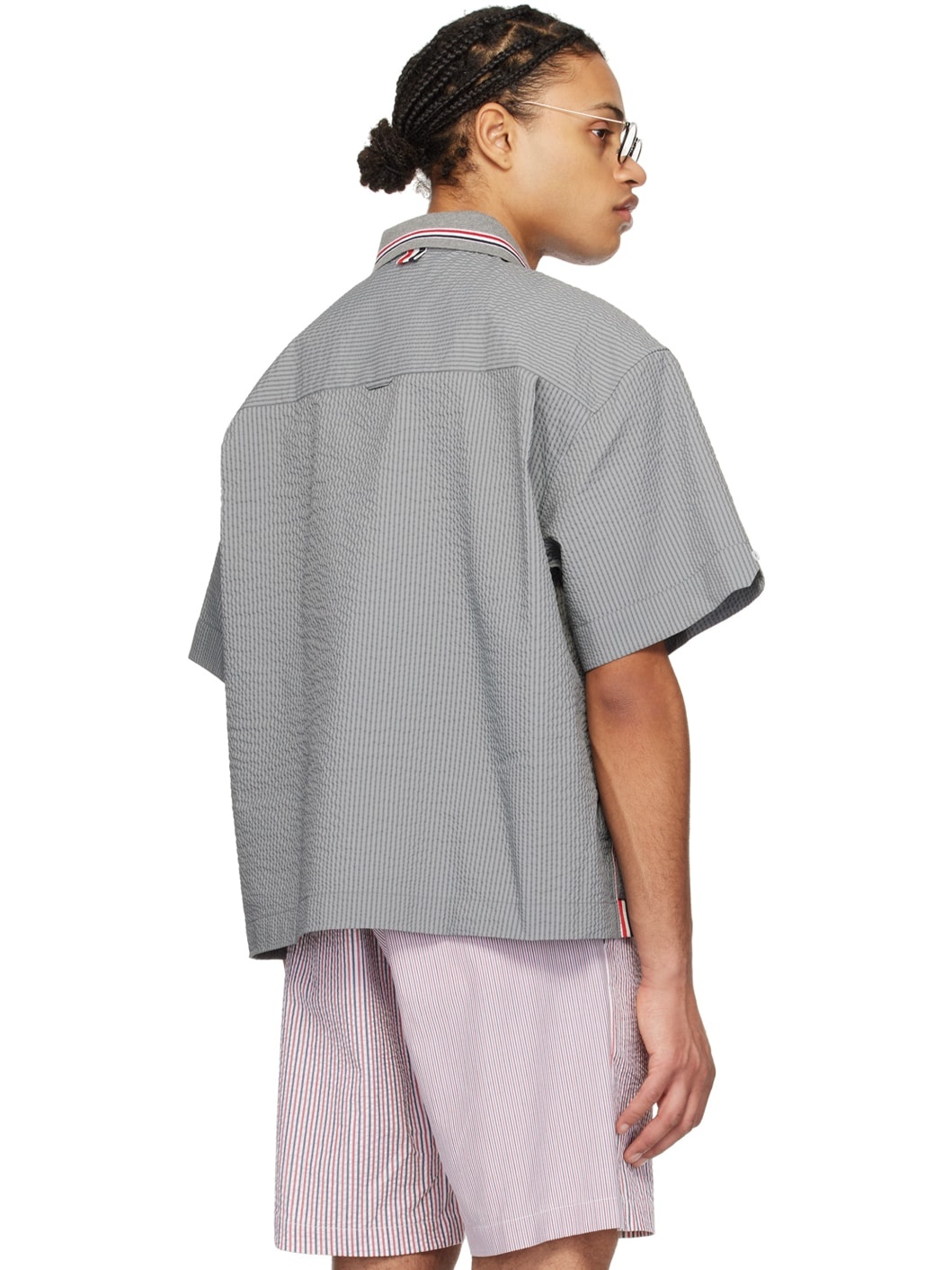 Gray Button Placket Shirt - 3