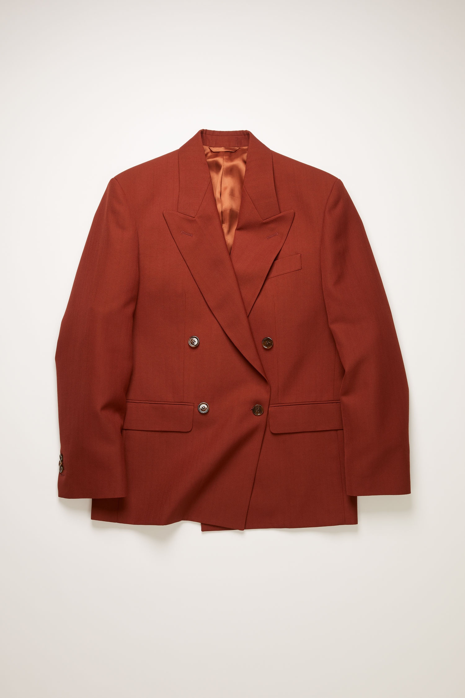 Double-breasted suit jacket rust brown - 1