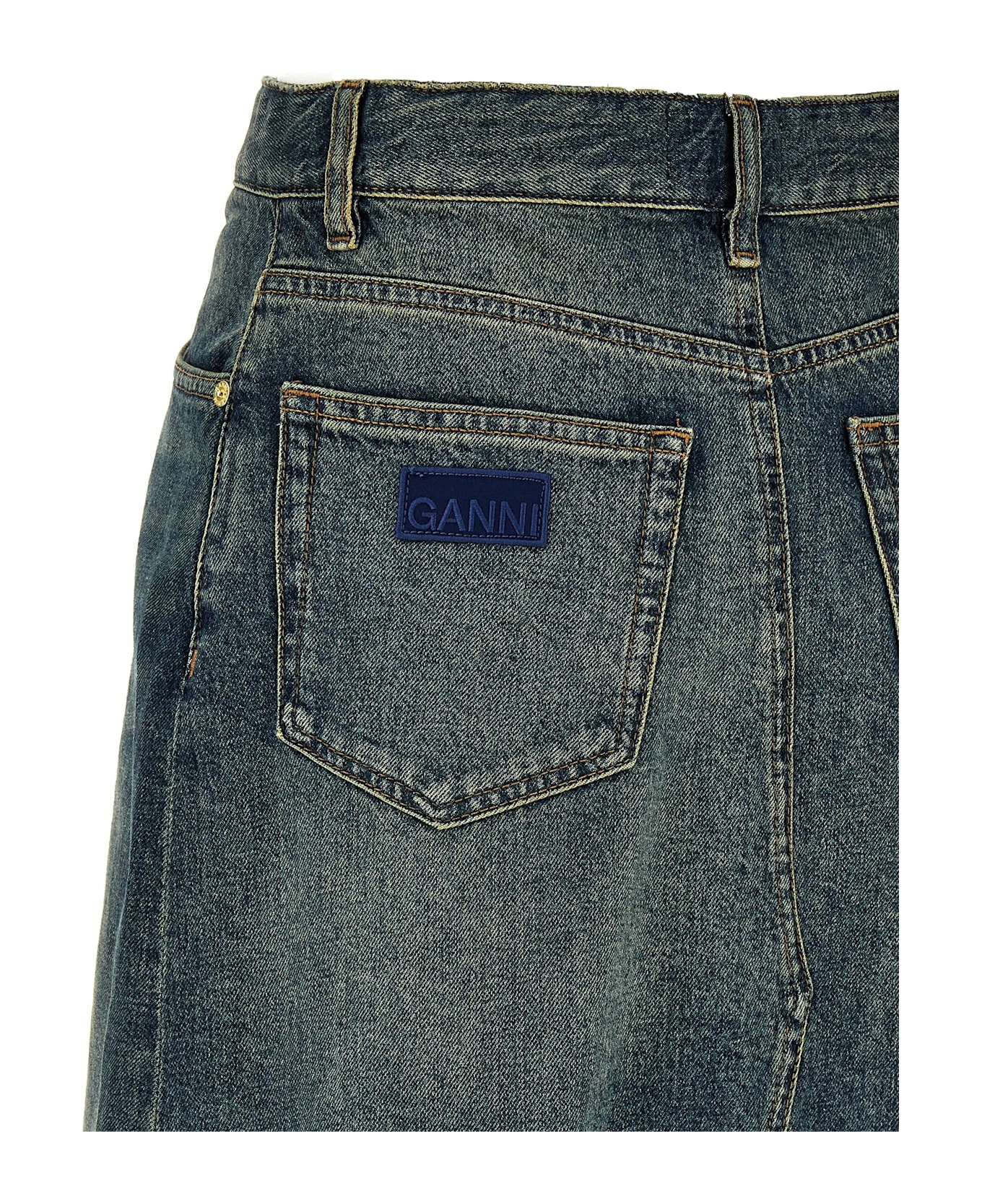 GANNI 'heavy Washed' Skirt | italist | REVERSIBLE