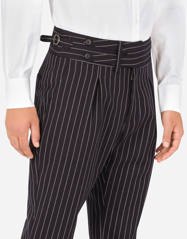 Pinstripe wool pants - 4