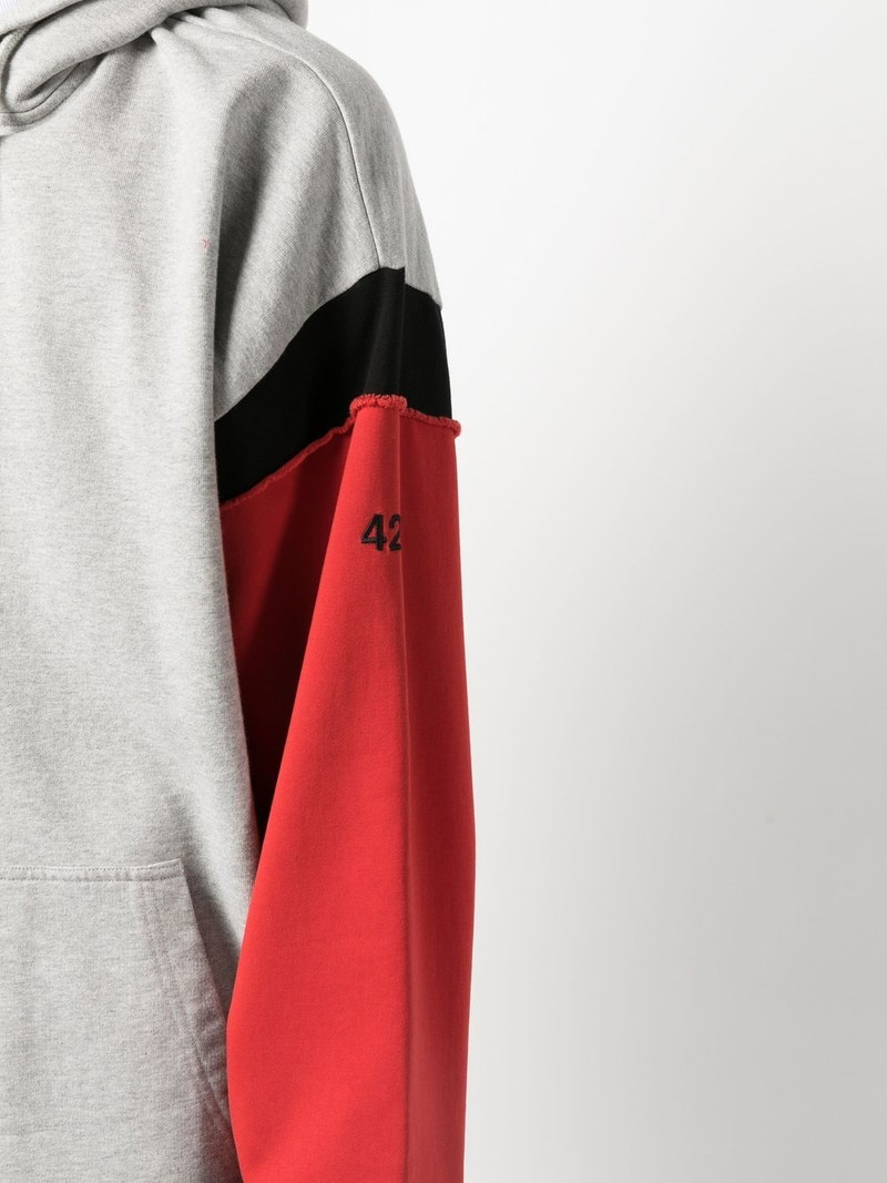 drawstring colour-block hoodie 5