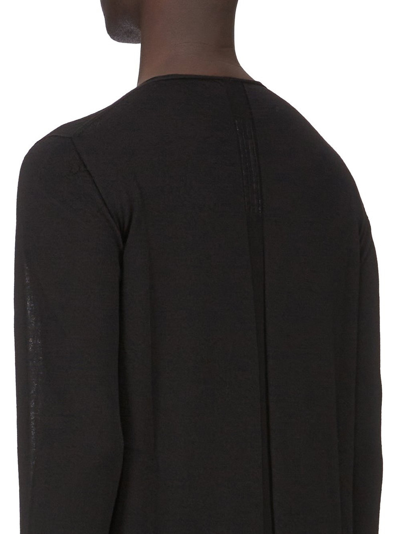 Black Temple Oversized Extreme V-Neck Sweater 5