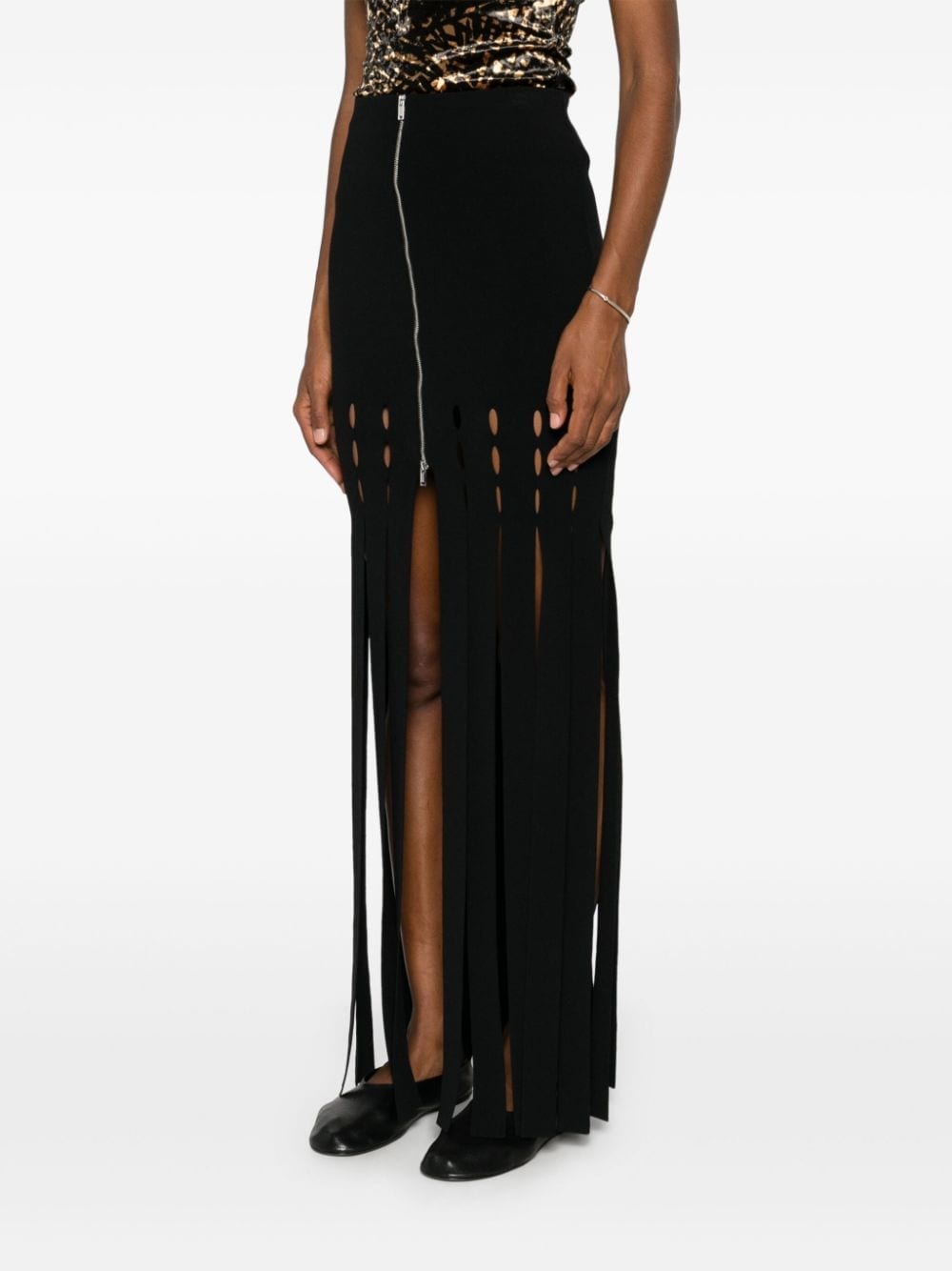 fringed midi skirt - 3