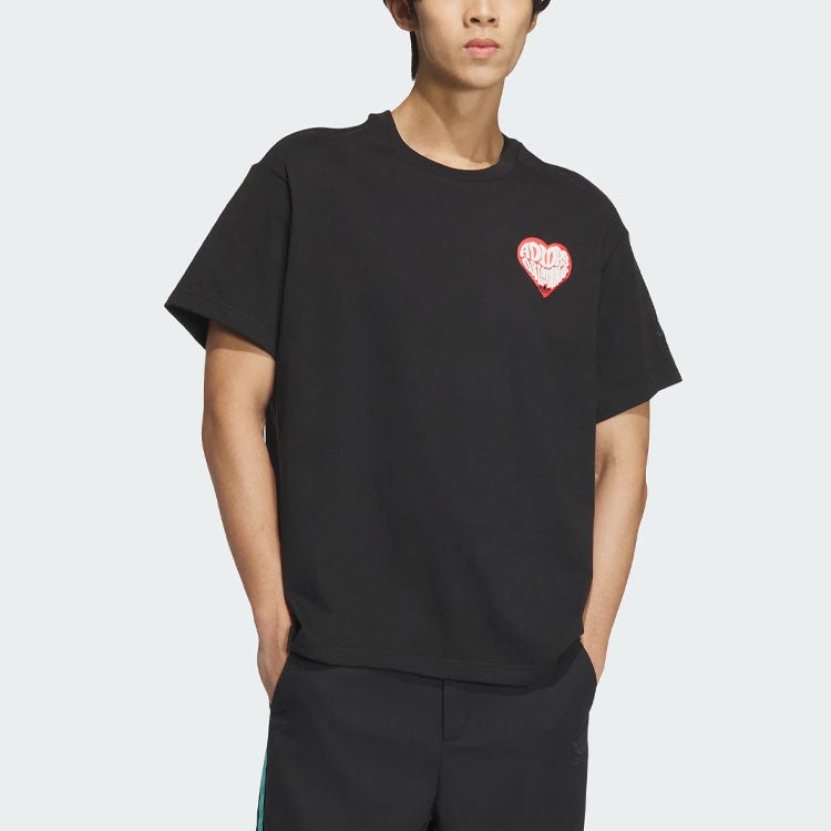 adidas originals V-Day Short Sleeve T-Shirt (Gender Neutral) 'Black' JE3470 - 2
