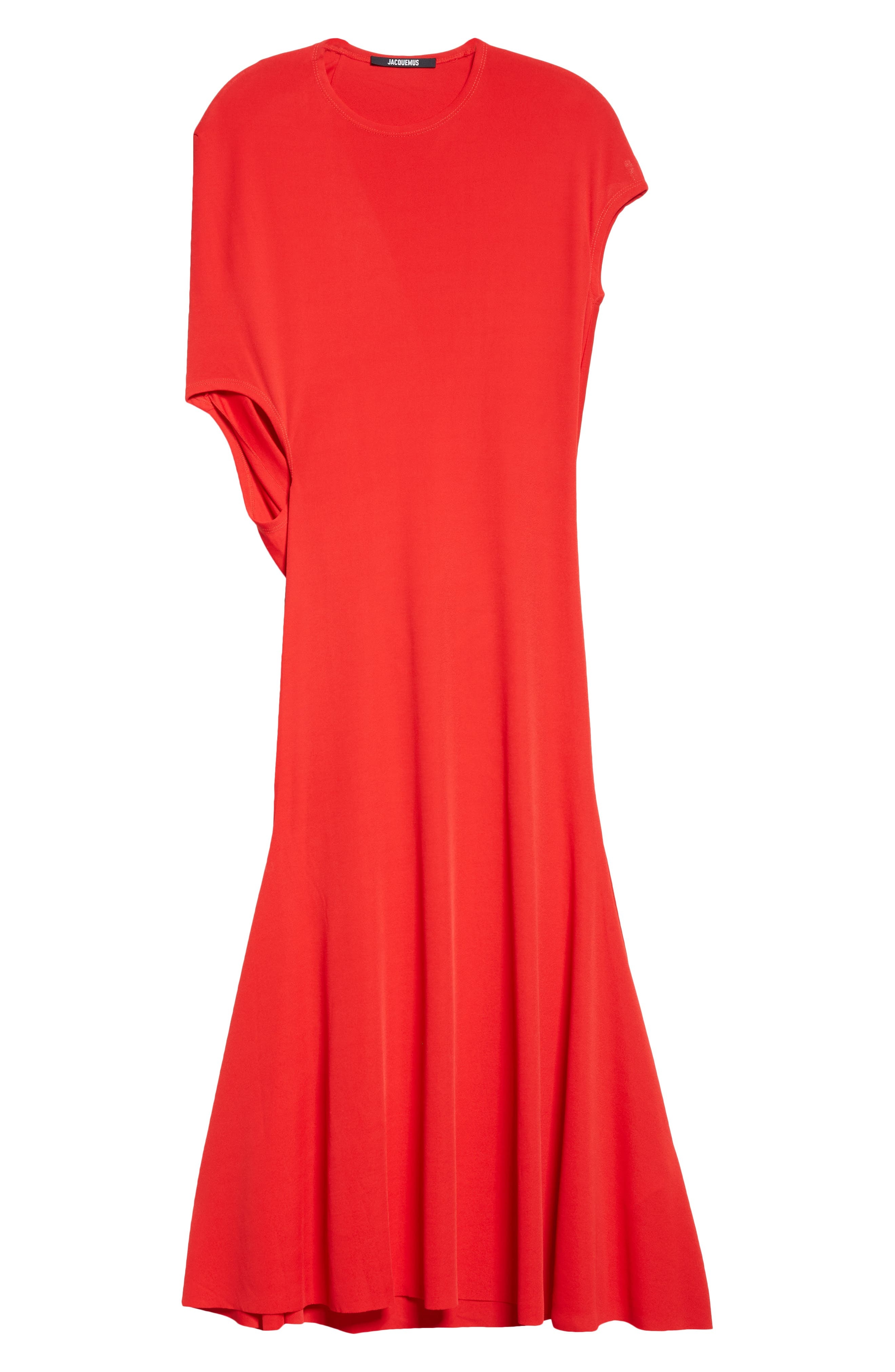 Jacquemus La Robe Salerno Asymmetric Jersey Dress in Red at Nordstrom - 5