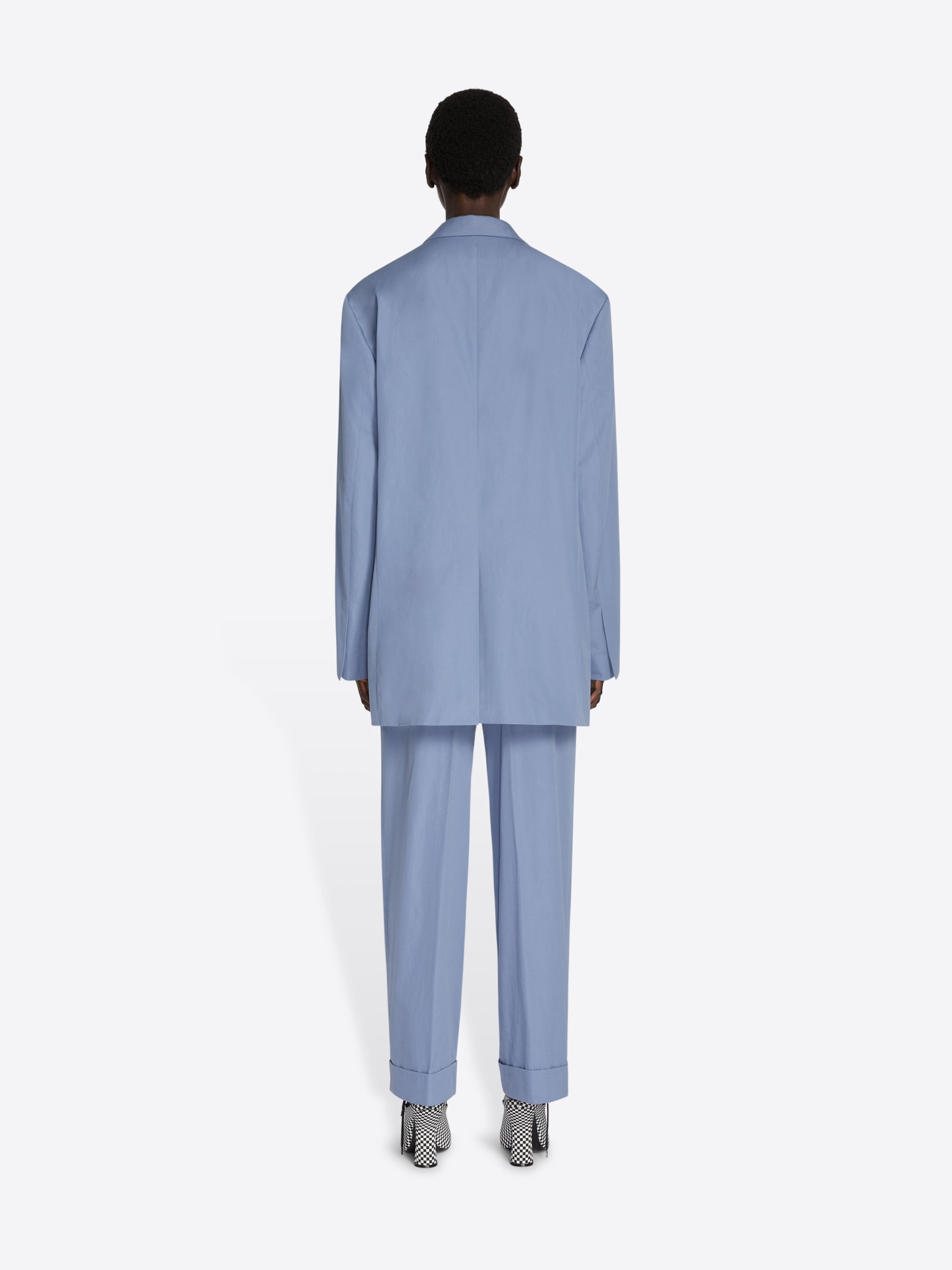 PLEATED COTTON PANTS - 4