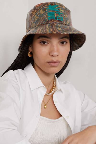 Etro Appliquéd paisley-print shell bucket hat outlook