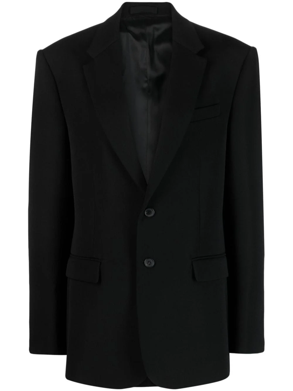 relaxed-fit single-breasted blazer - 1