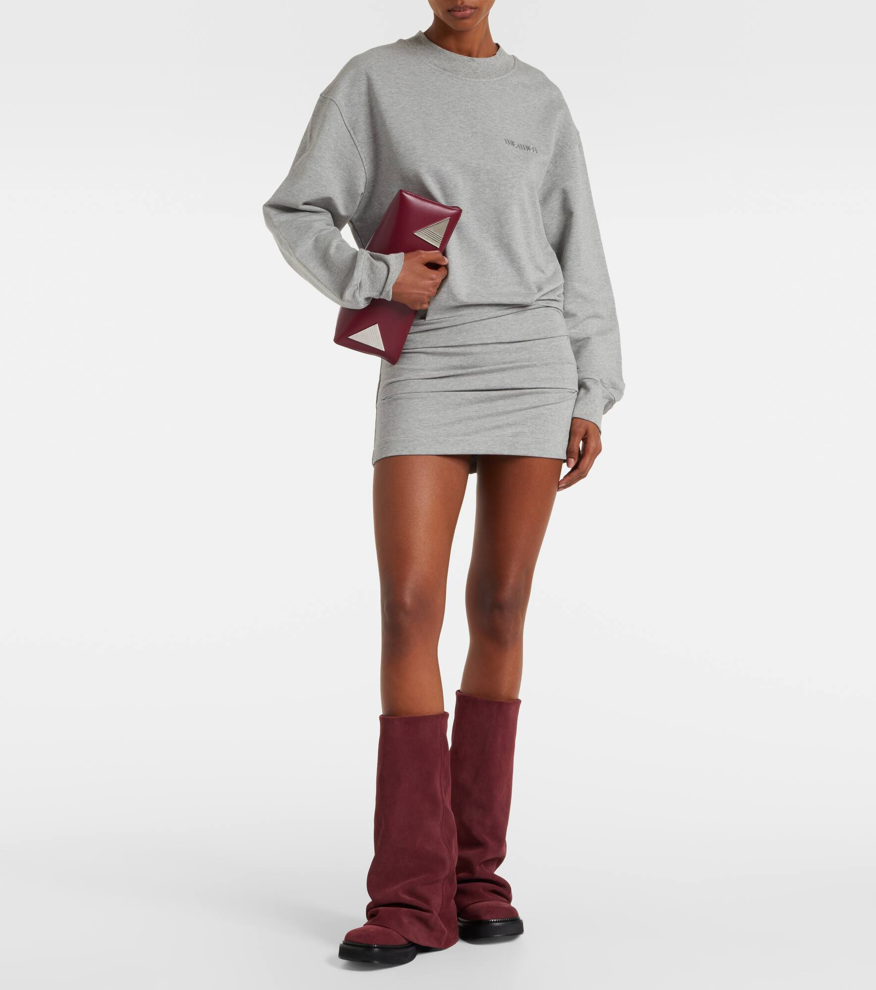 Cotton-blend jersey sweatshirt dress - 2