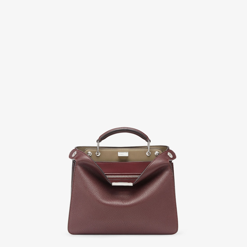 Dark red leather bag 1