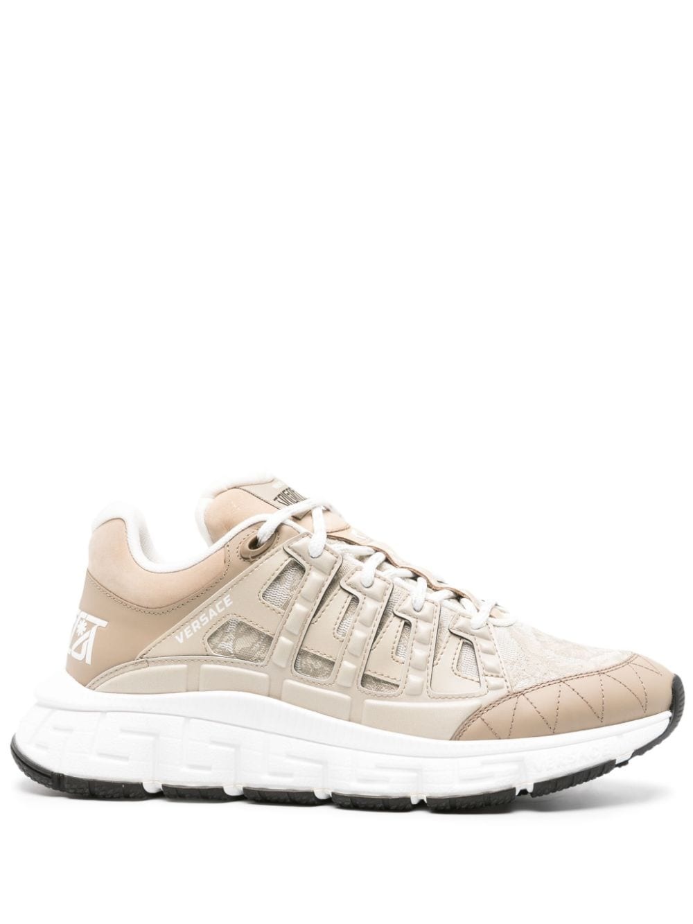 Trigreca Barocco-jacquard caged sneakers - 1