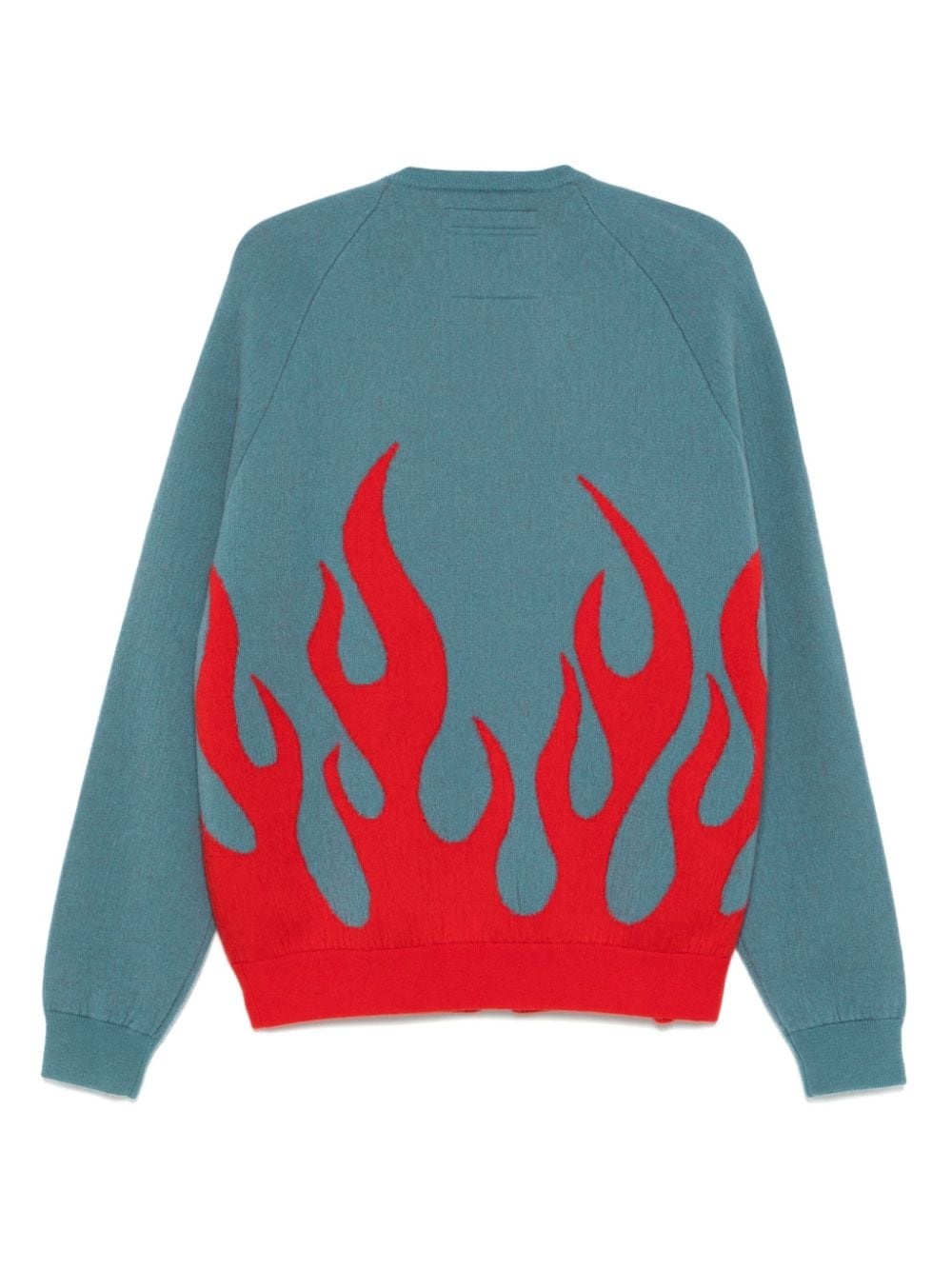 flame-jacquard cardigan - 2