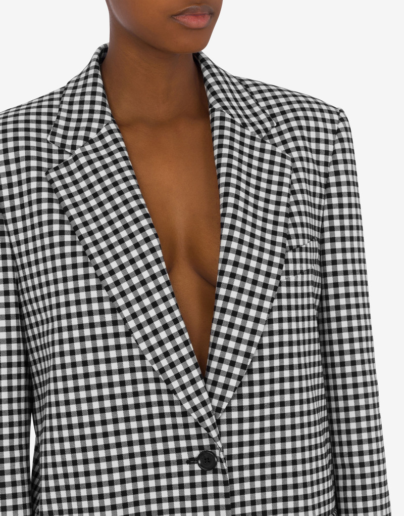 COTTON AND NYLON GINGHAM JACKET 4