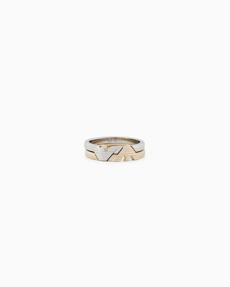 TWO-TONE STAINLESS STEEL STACK RING 1