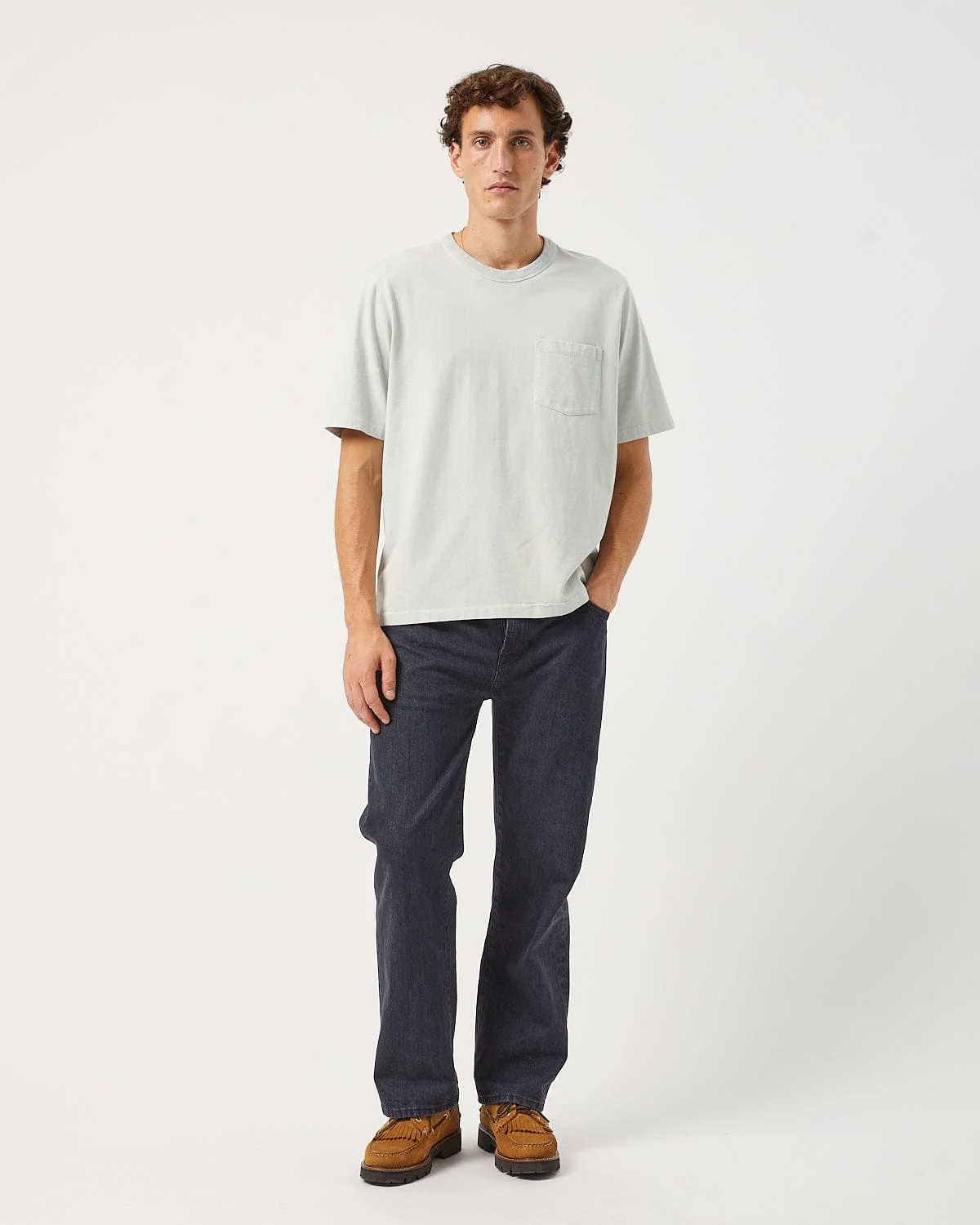 GARMENT DYE TEE - LIGHT BLUE - 1