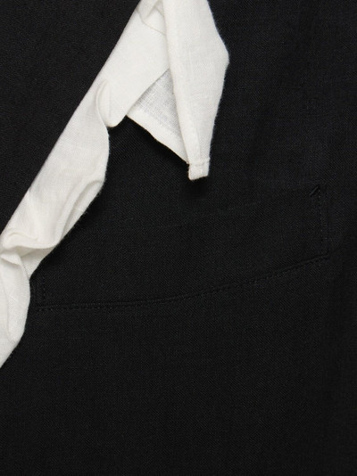 Yohji Yamamoto I-Frill safety pin linen blazer outlook