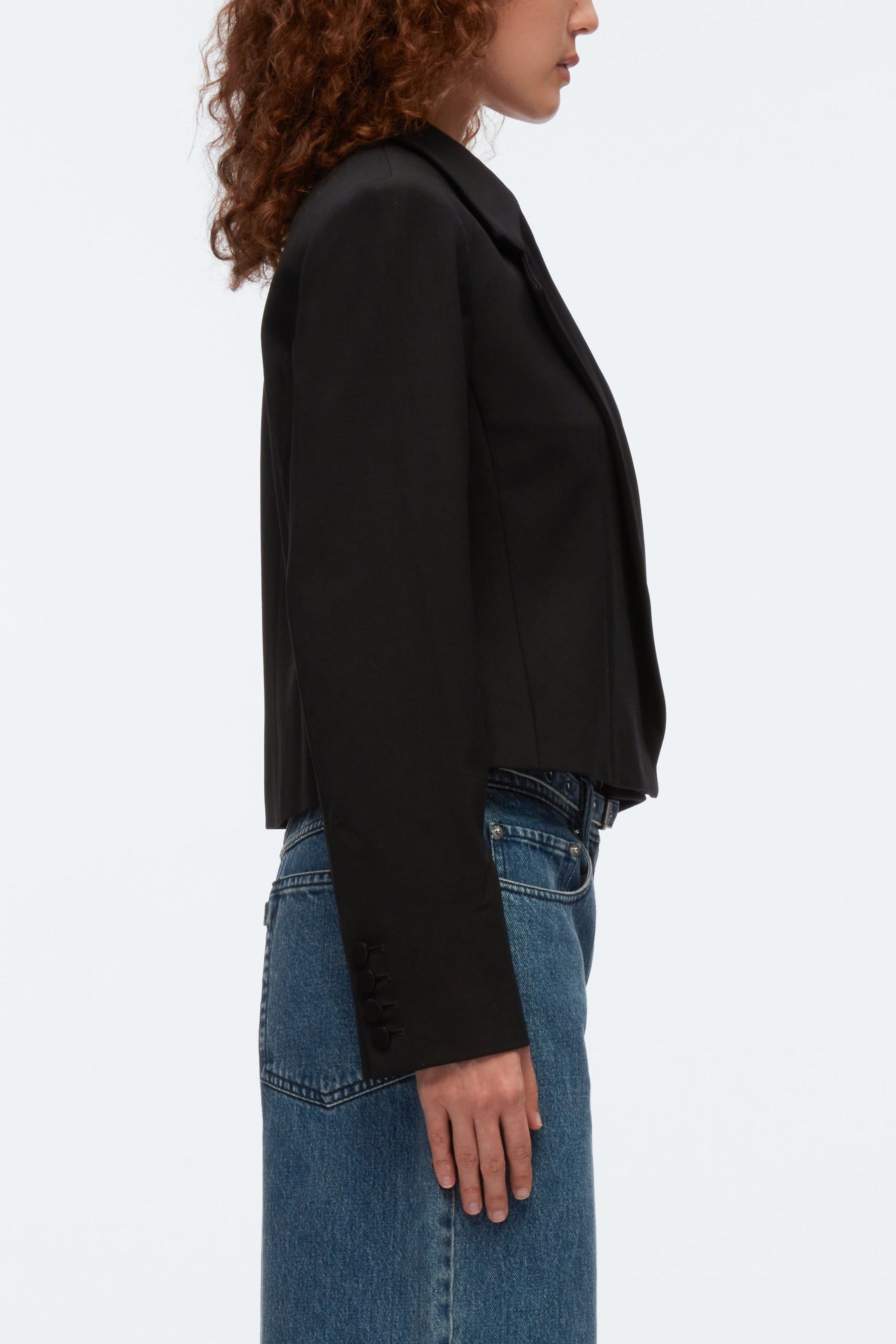 Cropped Tuxedo Blazer - 3