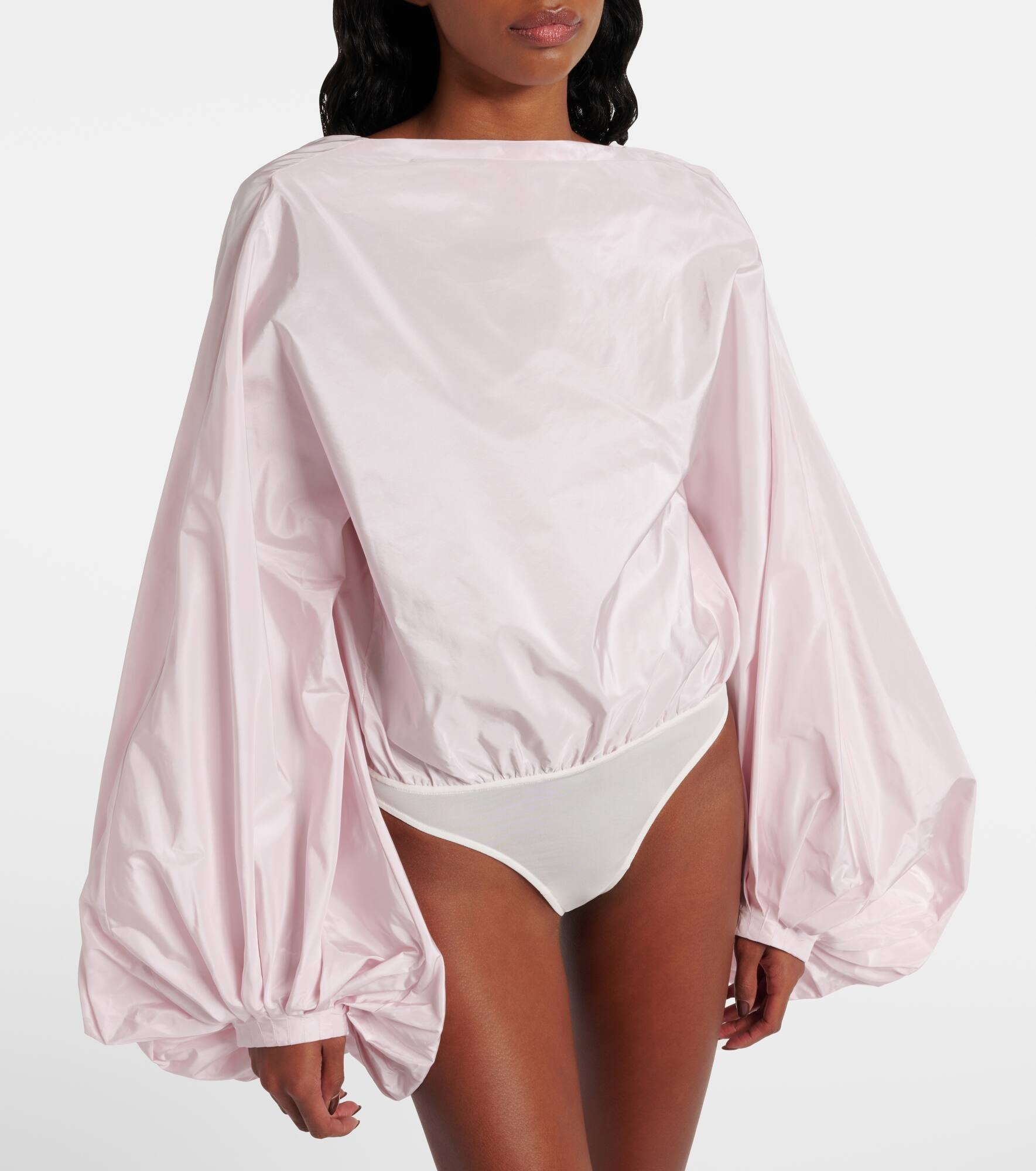 Balloon silk bodysuit - 3